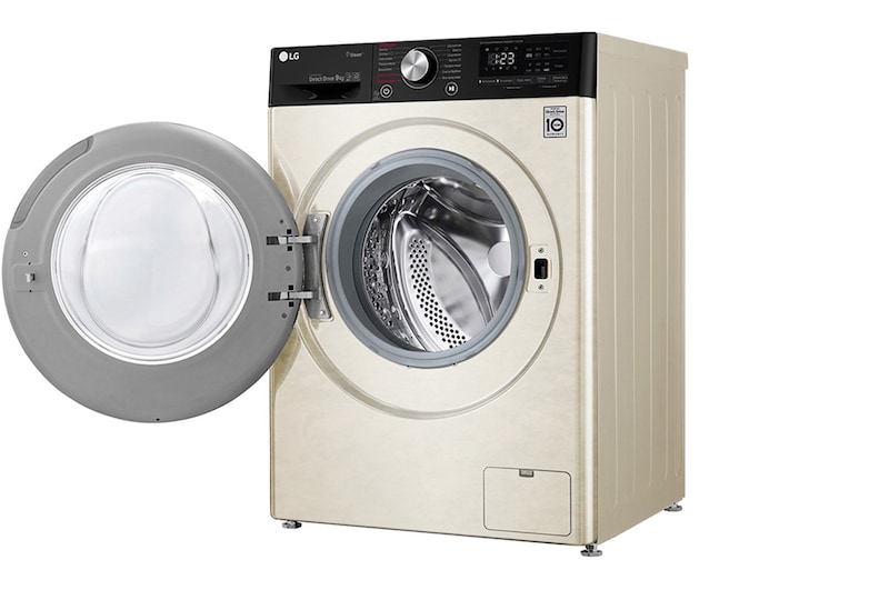 LG Стиральная машина с искусственным интеллектом LG AI DD, 7 кг, Steam, дверь из закаленного стекла, ThinQ, F2V5HS9B