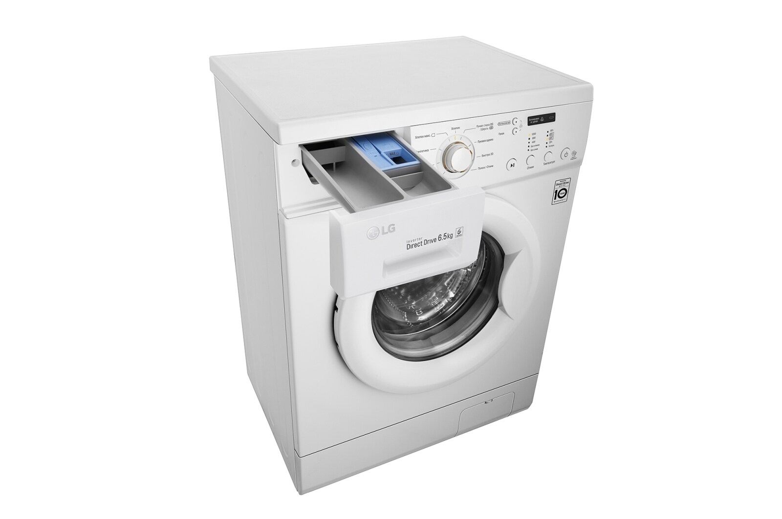 LG Стиральная машина LG с фронтальной загрузкой, 6.5 кг, 6 движений заботы, FH2C3WD