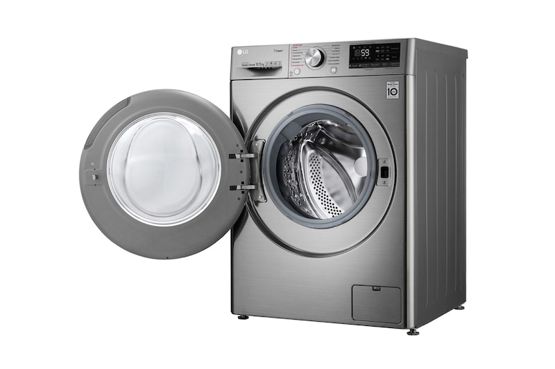 LG Стиральная машина с искусственным интеллектом LG AI DD, 10.5 кг, стирка с паром Steam, TurboWash59, ThinQ, TW4V7RW9T