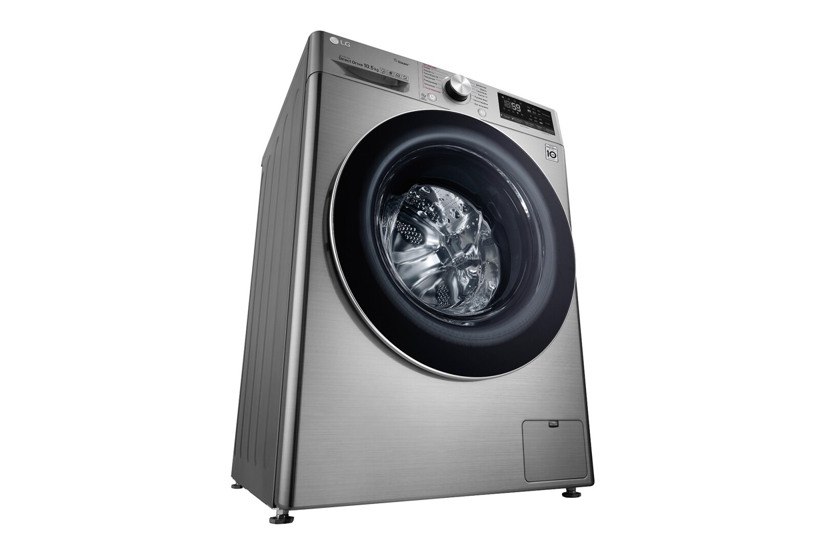 LG Стиральная машина с искусственным интеллектом LG AI DD, 10.5 кг, стирка с паром Steam, TurboWash59, ThinQ, TW4V7RW9T