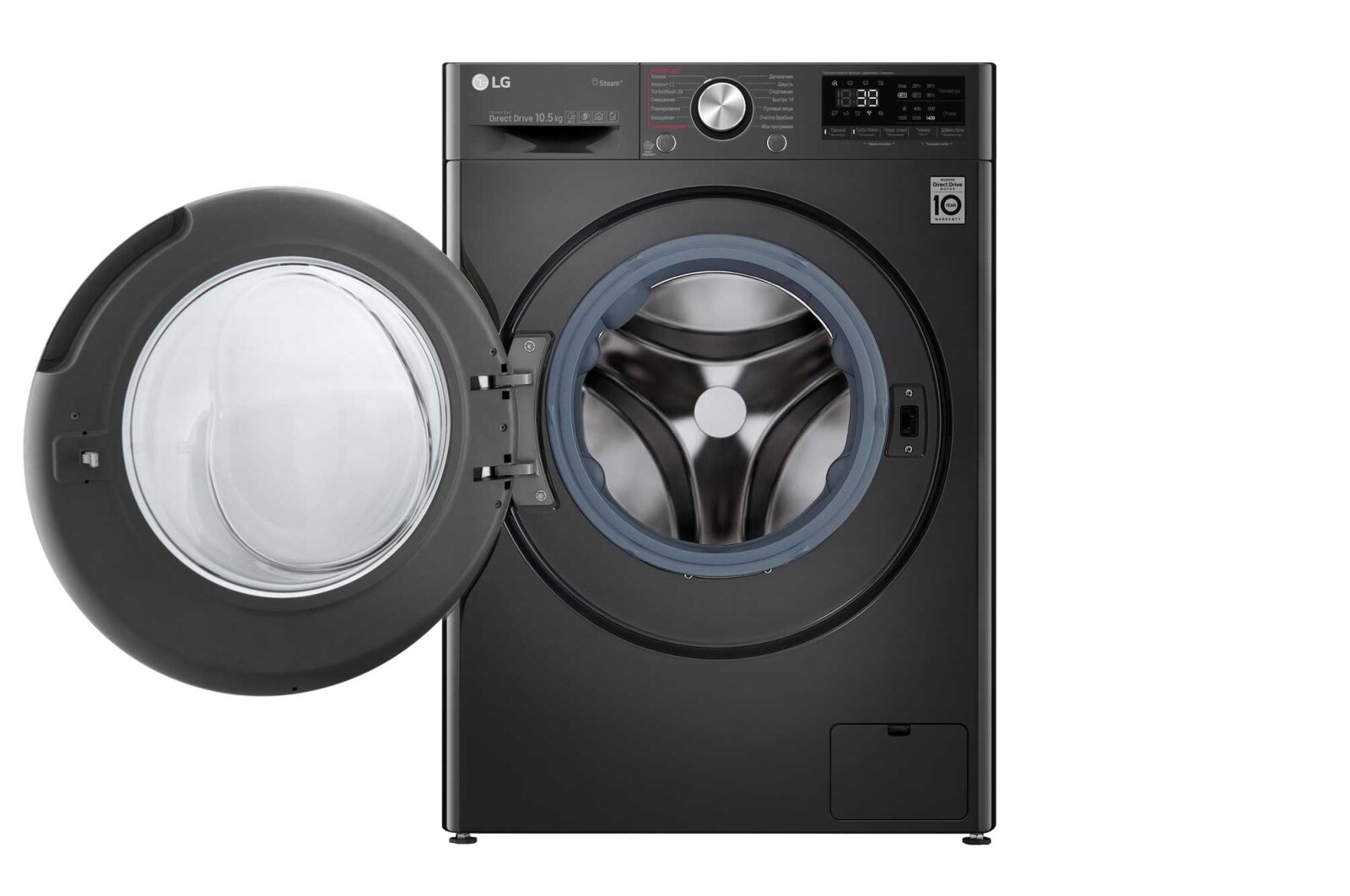 LG Стиральная машина с искусственным интеллектом LG AI DD, 10.5 кг, стирка с паром Steam™, ThinQ, TW4V9RW9P