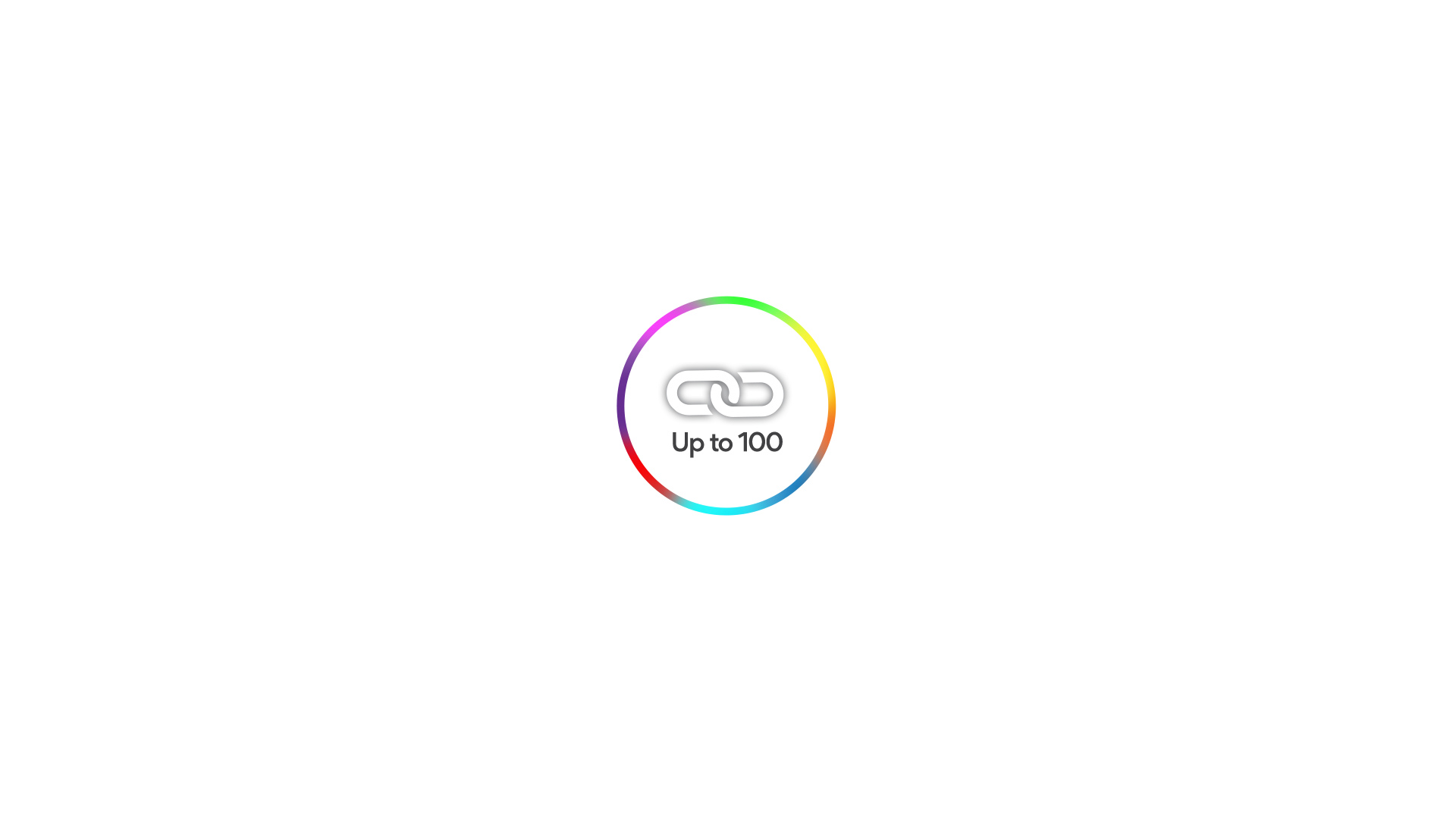 A top-down view of eight LG XBOOM Go PL7 placed in a circle around a link icon.​