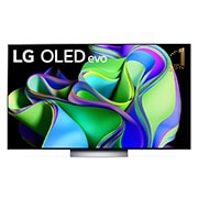 Вид 65-дюймовый 4K смарт-телевизор LG OLED evo C3 2023 года OLED65C3RLA спереди