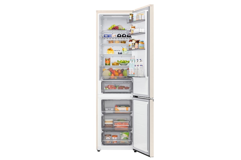 LG fridge freezer (GC-B509EETM) front view showing DoorCooling+™ vent