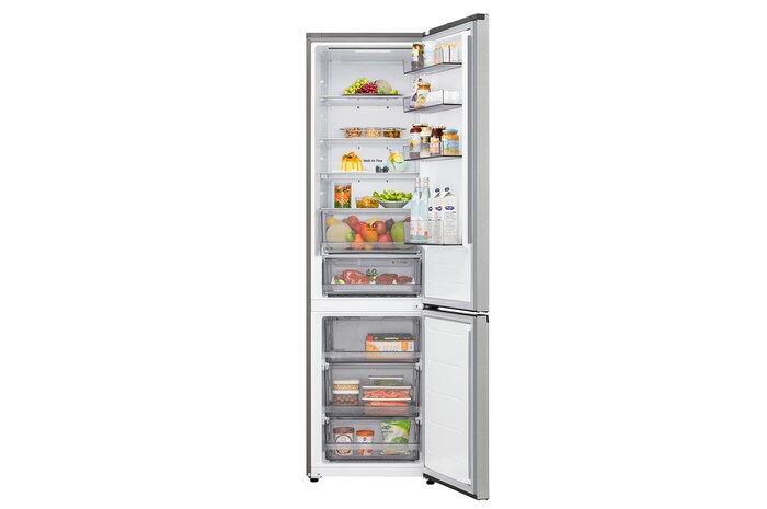 LG fridge freezer (GC-B509EMLM) front view showing DoorCooling+™ vent