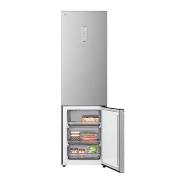 LG bottom freezer (GC-B509EMLM) front side view showing exterior design