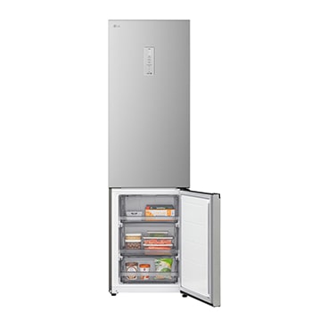 LG bottom freezer (GC-B509EMTM) front side view showing exterior design