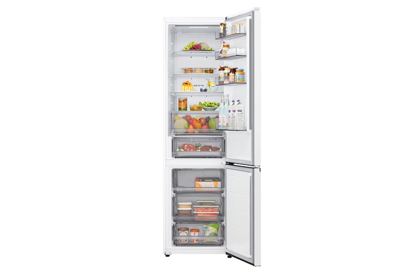 LG fridge freezer (GC-B509EQLM) front view showing DoorCooling+™ vent