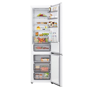 LG fridge freezer (GC-B509EQLM) front view showing DoorCooling+™ vent