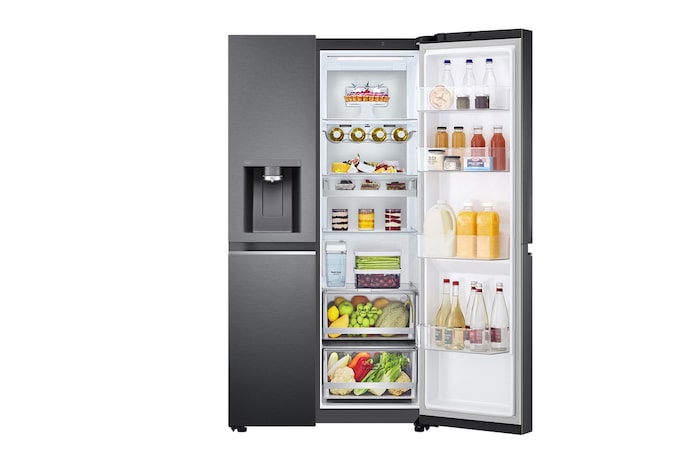 вид спереди справа в открытом состоянии с продуктами