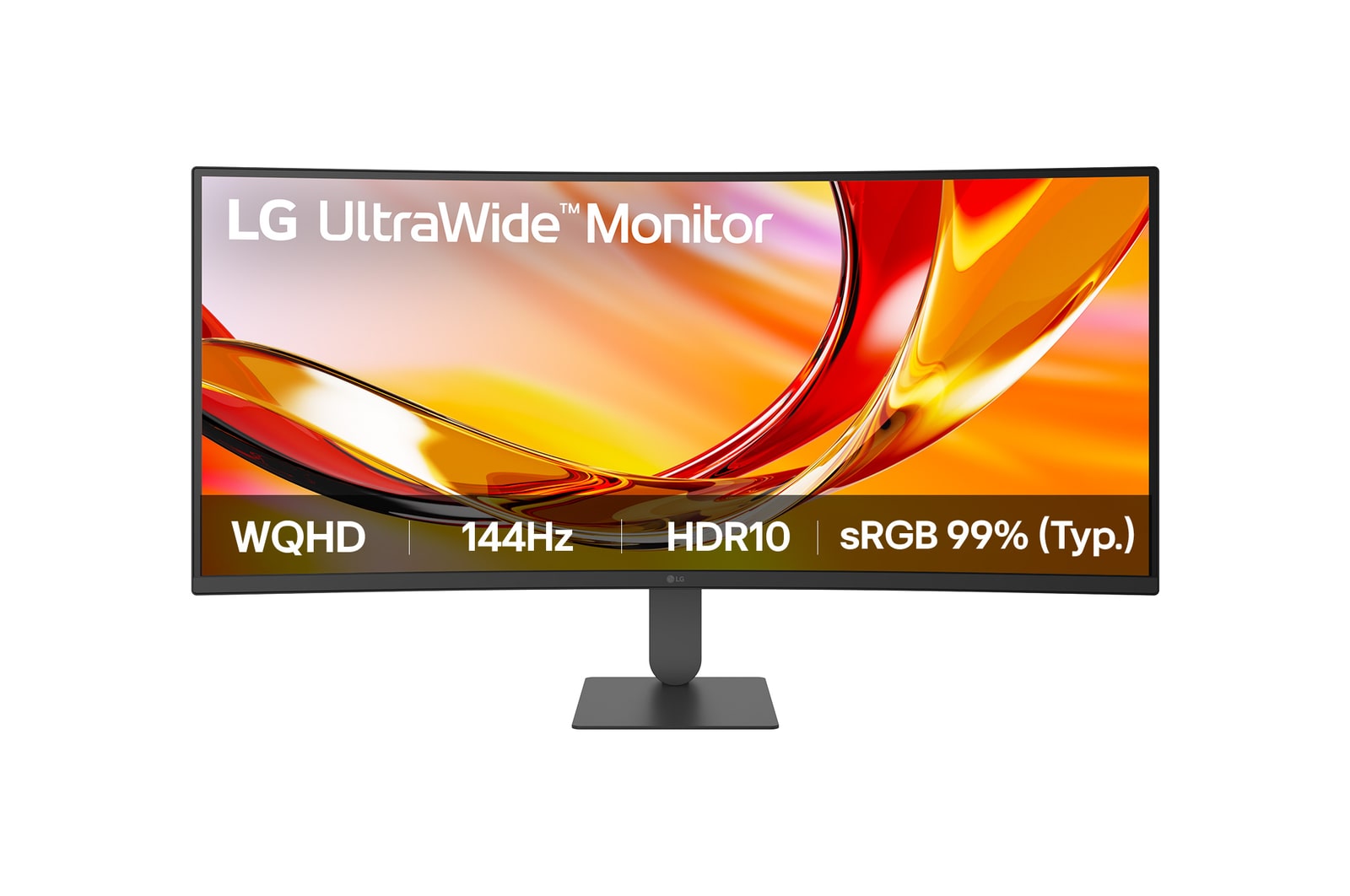 Front view of 34-дюймовый изогнутый (1800R) монитор LG UltraWide™ 34U640B WQHD 144Hz с HDR 10 и sRGB 99% (станд.) 34U620B-B
