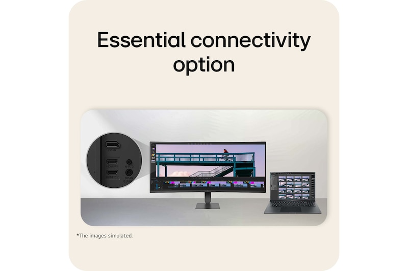 Вид сбоку на подставку монитора с наклоненным вперед монитором
