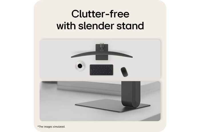 Вид снизу под углом на подставку монитора