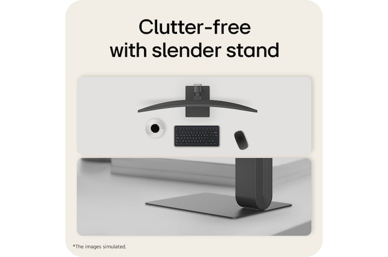 Вид снизу под углом на подставку монитора