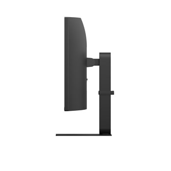 Вид спереди под небольшим углом слева на ультраширокий монитор