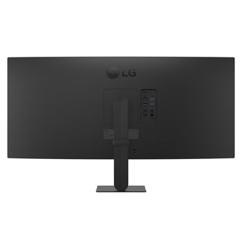 Вид спереди под углом на ультраширокий монитор (справа)