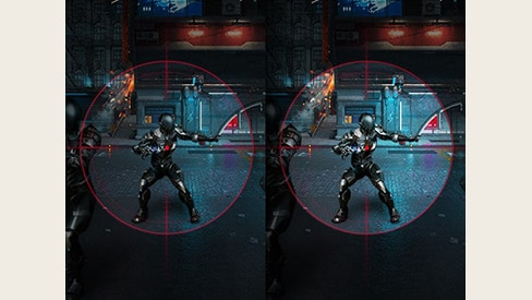 Comparison of Black Stabilizer - The left image is the Black Stabilizer 'off,' and the Right image is the Black Stabilizer 'on'