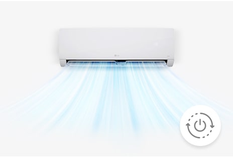 Изображение показывает функцию автоматического перезапуска, которая автоматически возобновляет работу после сбоя питания.