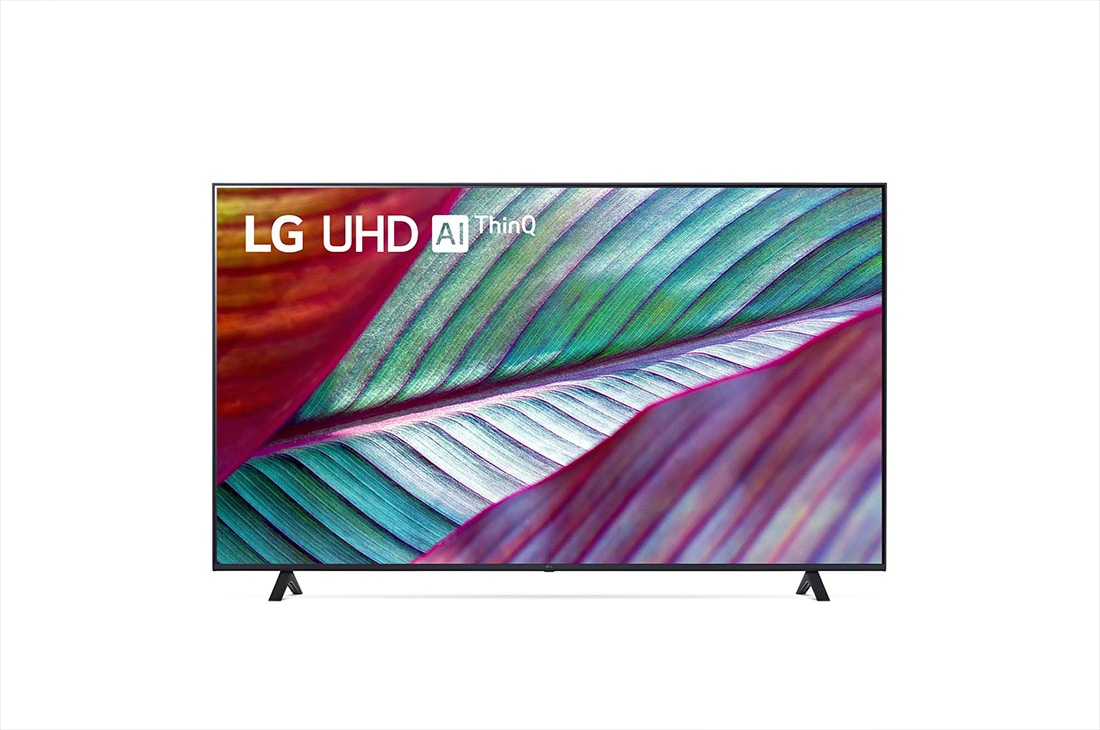 Вид 75-дюймовый UHD смарт-телевизор LG UR78 2023 года 75UR78009LL спереди
