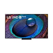 Вид 75-дюймовый UHD смарт-телевизор LG UR91 2023 года 75UR91006LA спереди