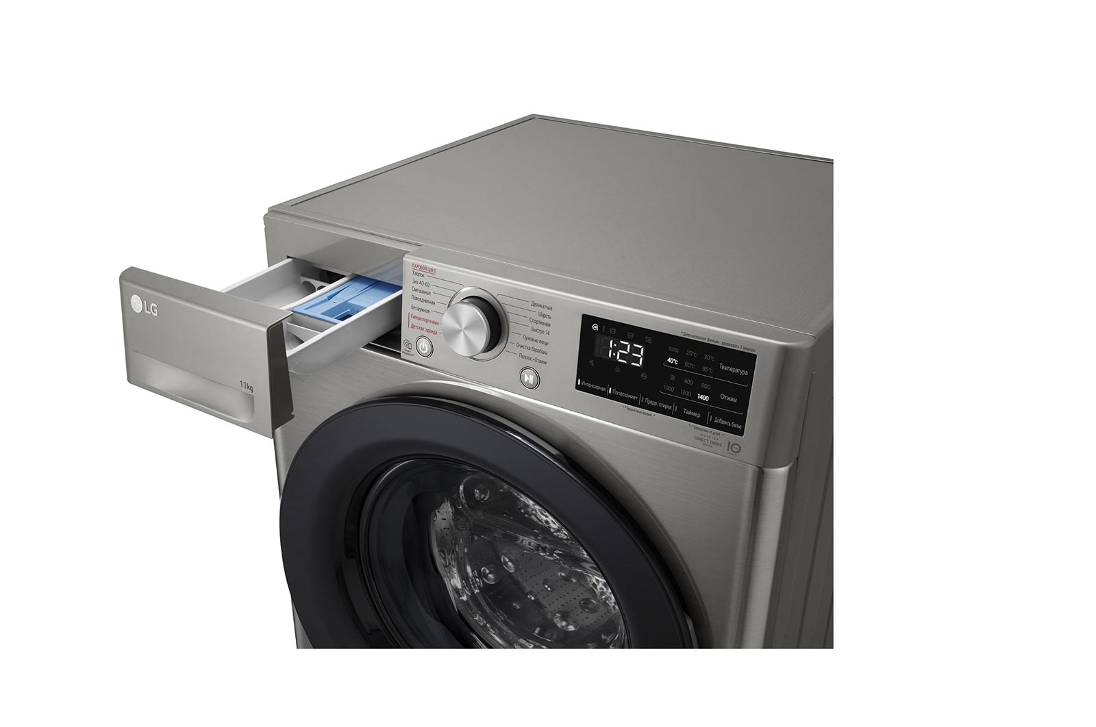LG Стиральная машина LG 11 кг - AIDD™ |  Steam™ | Элегантный дизайн, F4V3ES6S