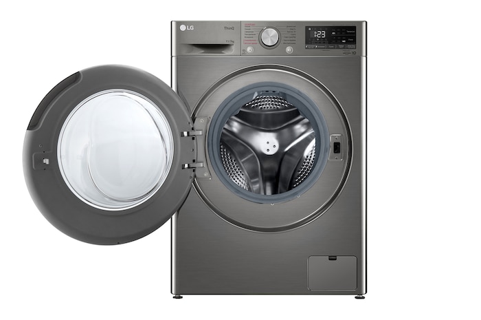 Front view with open