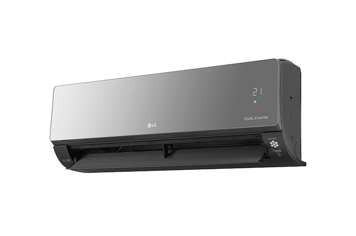 LG ARTCOOL Mirror кондиционері, Dual Inverter, 36 м² дейін, UVnano™, R32, ThinQ ақылды үй, AC12BK