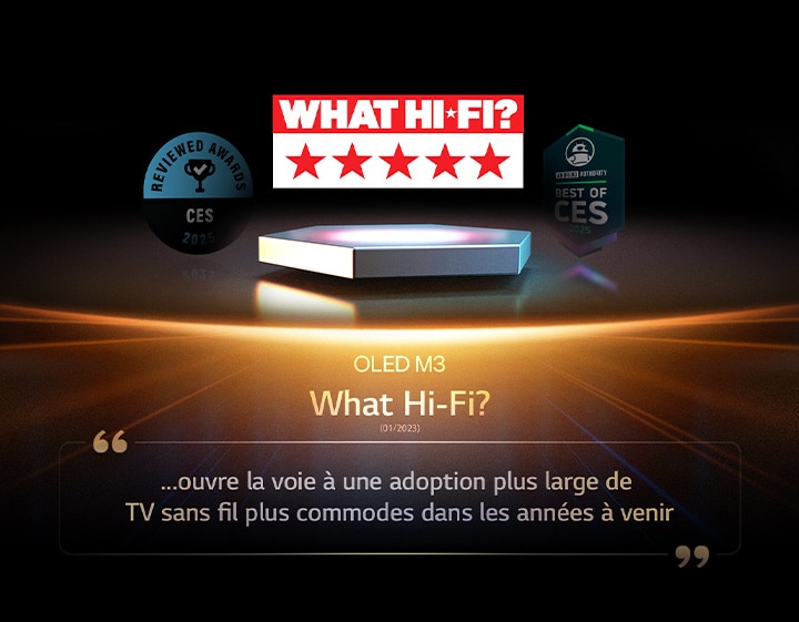 Prix pour l’OLED M3 de What Hi-Fi. Un extrait de leur avis : elle ouvre la voie à des TV sans fil plus commodes dans les années à venir...