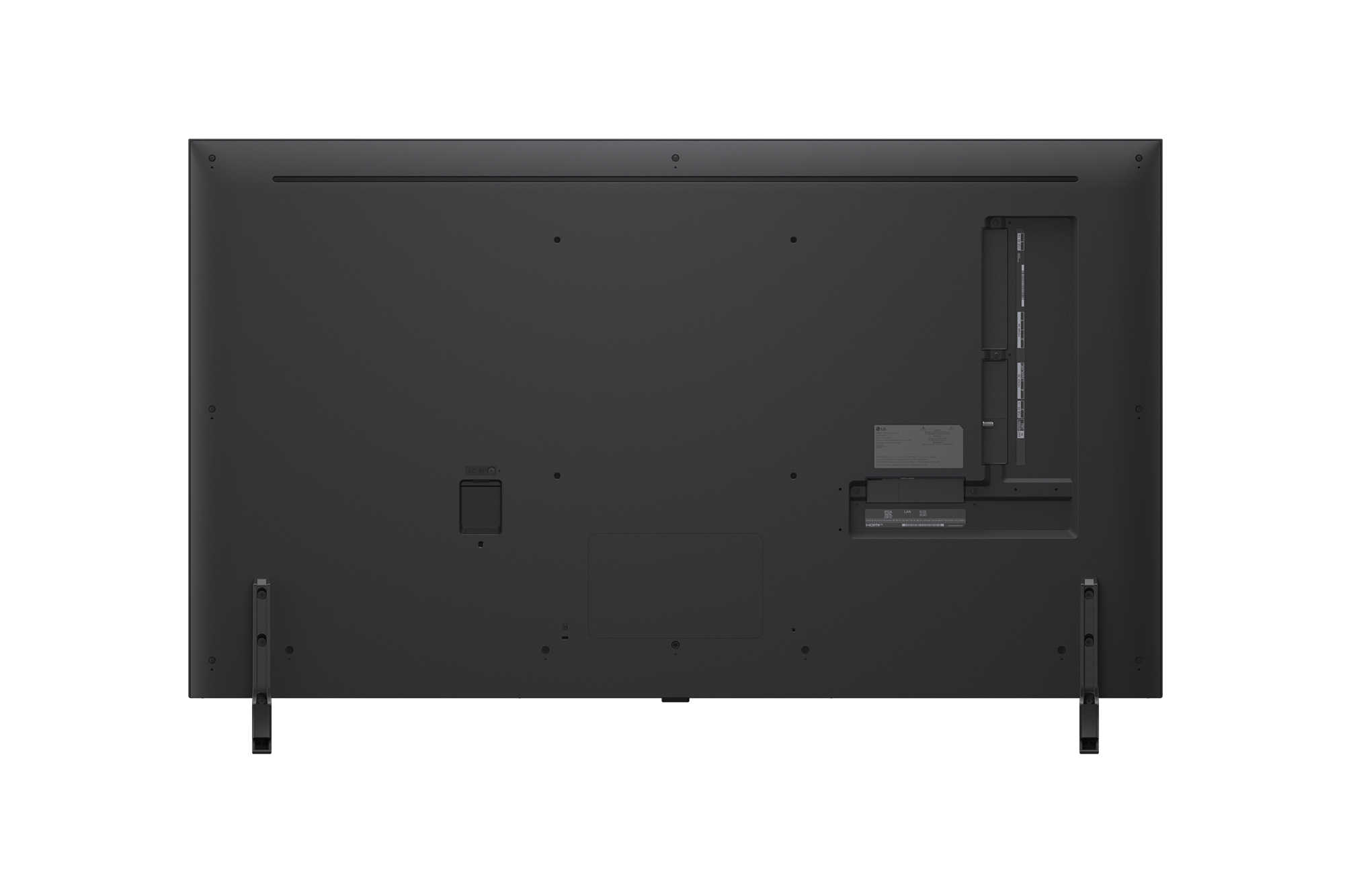 Rear view of LG QNED evo QNED85 TV