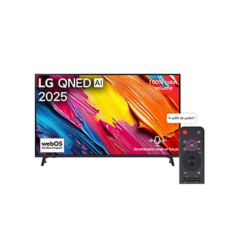 Téléviseur connecté LG 55 pouces avec technologie QNED et IA pour des couleurs éclatentes et résolution 4K
