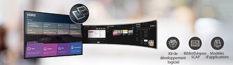Un certain nombre de tâches peuvent être effectuées simultanément grâce à une interface utilisateur intuitive.