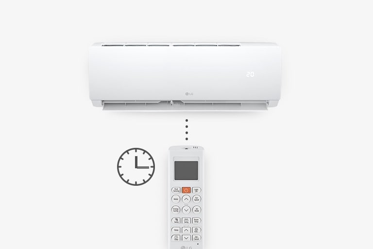 Panneau de commande climatiseur LG JET18ALG avec affichage numérique 24h et touches programmation timer