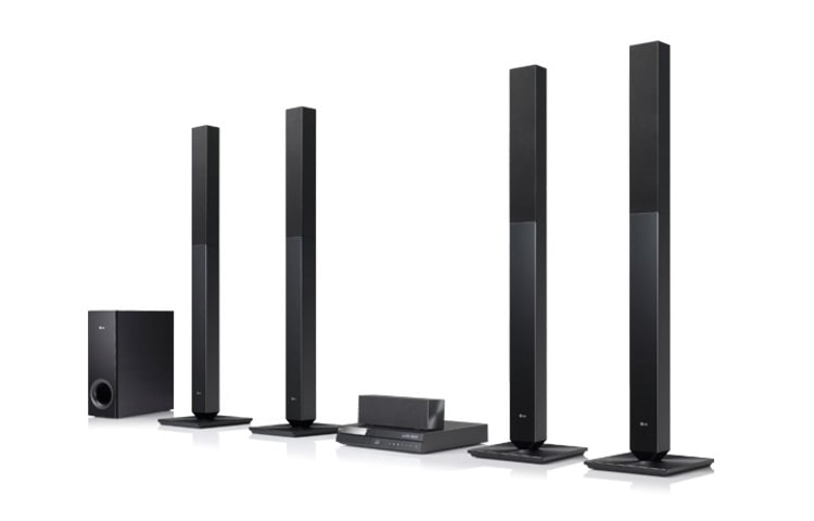 Vue de face du Home-cinéma Blu-ray 3D, 1125W, enceintes étagères, technologie &#34;LG Cinema 3D Sound&#34;, Smart TV BH6520T