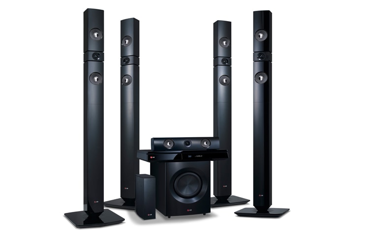 Vue de face du Home-cinéma Blu-ray 3D, 1200W, enceintes en fibre d&#39;aramide, Smart TV BH7530TW