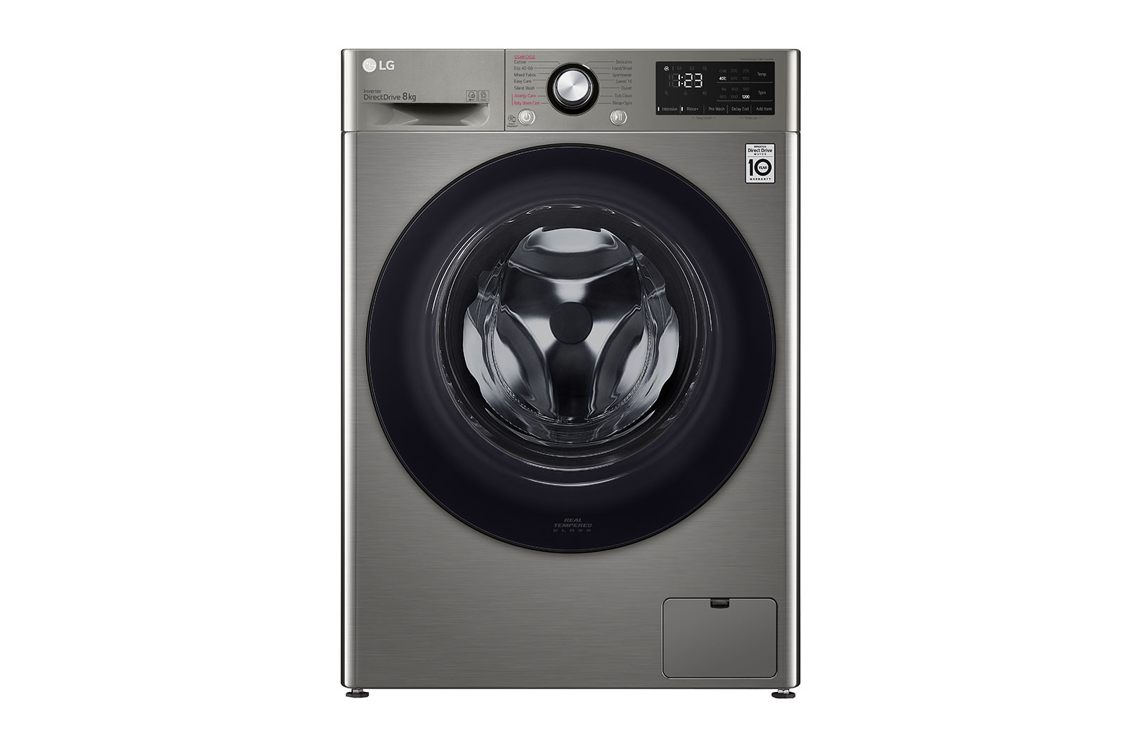 Vue de face du Lave-linge 8 KG - 68L | 6 Motion Direct Drive™ | Moteur Direct Drive™ garanti 10 ans | AI DD™ | Steam | 52/71dB | A F2V3PYPKP