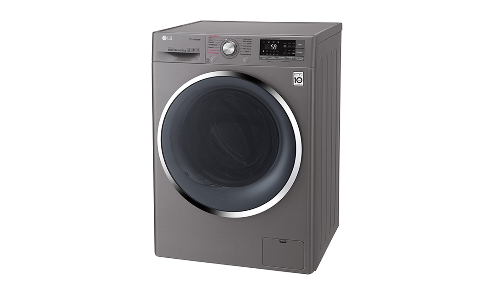 LG Lave-linge 9KG | A+++ (-30%)|Moteur Direct Drive™ | 6 Motion | TrueSteam™ | Turbowash™ | Ajout de linge, F4J7VYP8S