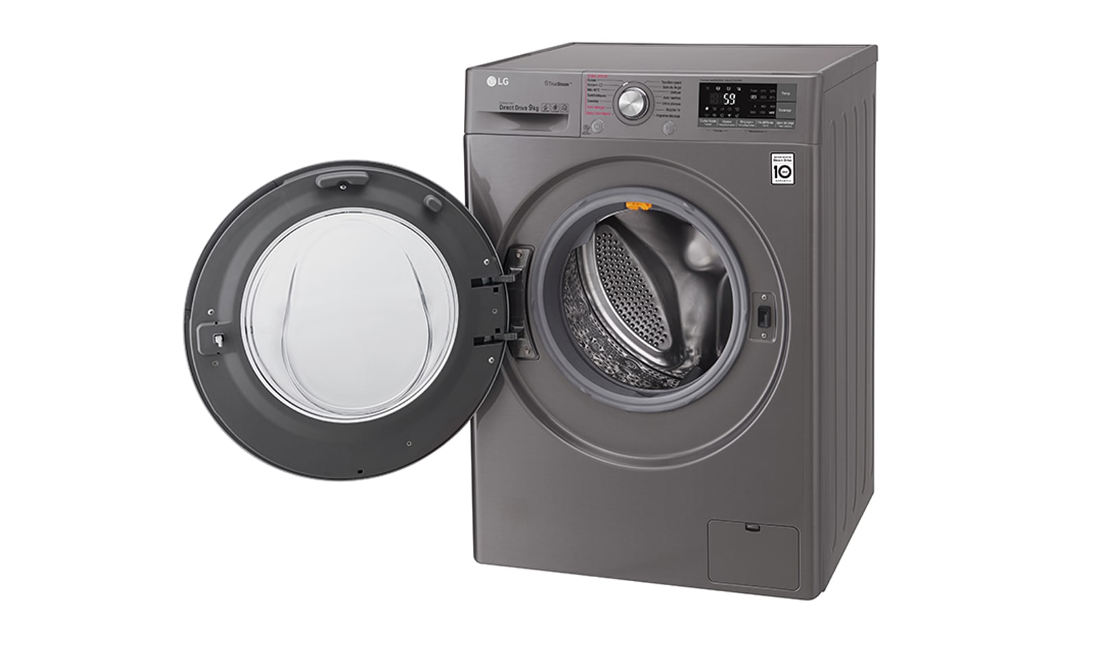 LG Lave-linge 9KG | A+++ (-30%)|Moteur Direct Drive™ | 6 Motion | TrueSteam™ | Turbowash™ | Ajout de linge, F4J7VYP8S