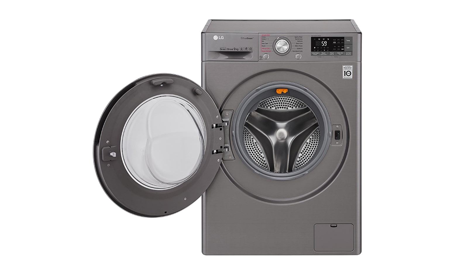 LG Lave-linge 9KG | A+++ (-30%)|Moteur Direct Drive™ | 6 Motion | TrueSteam™ | Turbowash™ | Ajout de linge, F4J7VYP8S