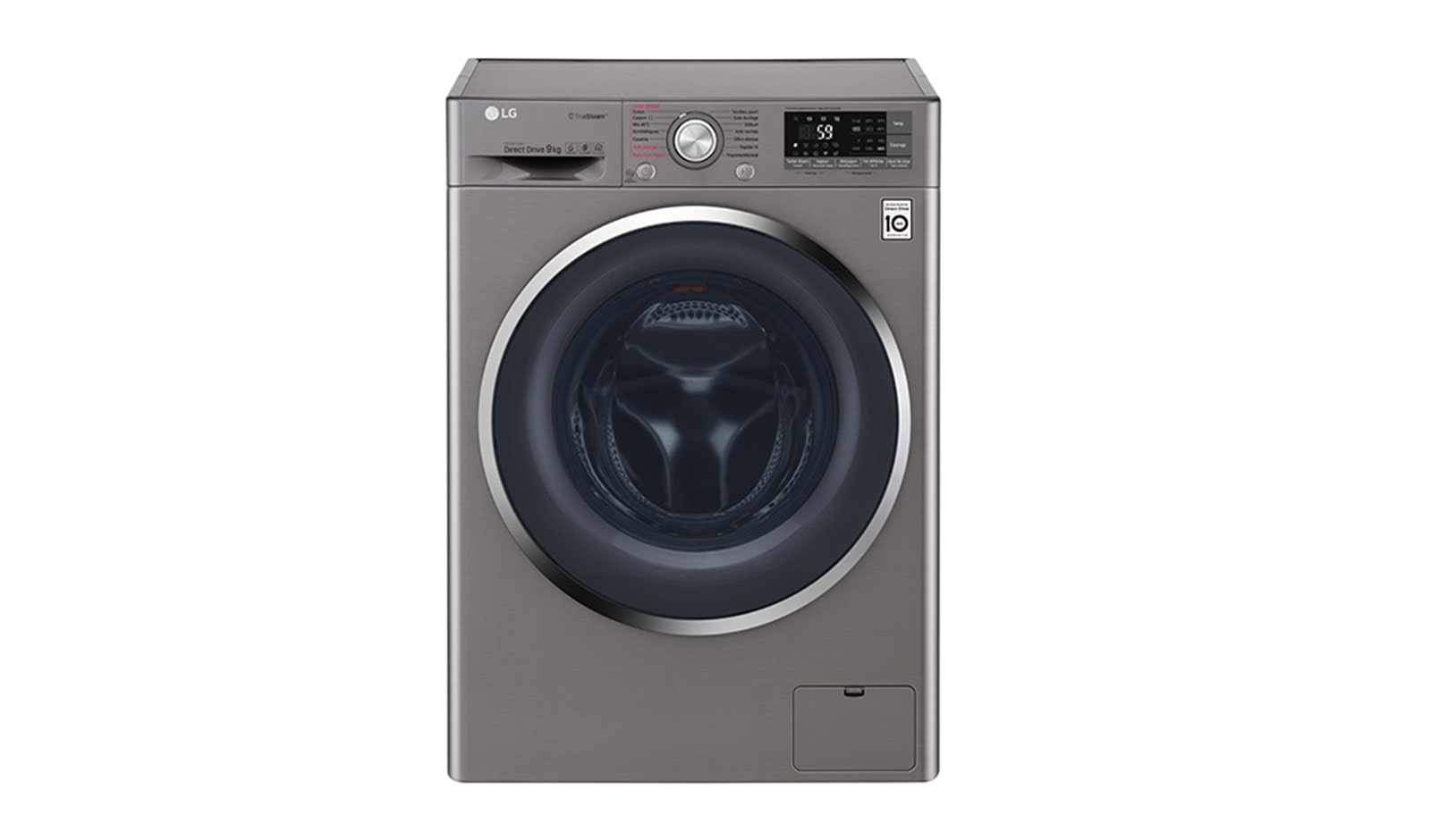 Vue de face du Lave-linge 9KG | A&#43;&#43;&#43; (-30%)|Moteur Direct Drive™ | 6 Motion | TrueSteam™ | Turbowash™ | Ajout de linge F4J7VYP8S