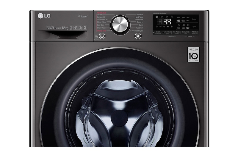 LG Machine a laver a chargement frontal l Lavante sechante l 12/8 KG l AIDD l TurboWash 360 l ThinQ, F4V9BCP2EE