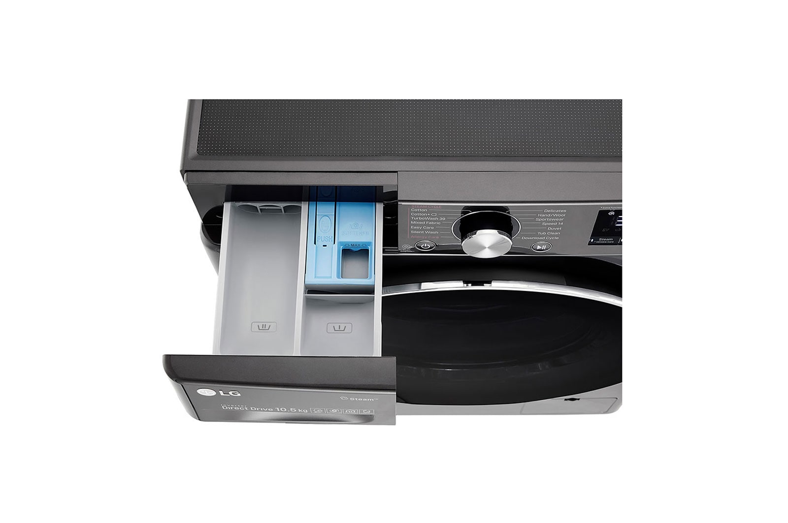 LG Lave-linge 10.5 KG - 68L | 6 Motion Direct Drive™ | Moteur Direct Drive™ garanti 10 ans | TurboWash™ 360 | AI DD | Steam +| 48/71dB | A+++(-50%), F4V9RWP2E