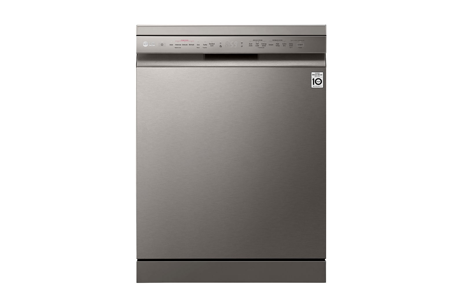 Vue de face du Lave-vaisselle LG QuadWash™ Steam | EasyRack™ | SmartThinQ™ DFB425FP