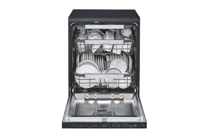 Front view with open door with item 