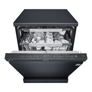 front view with slightly open door