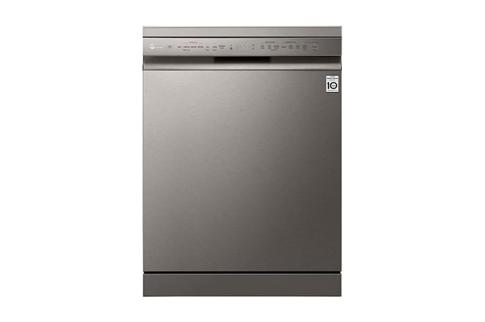 Vue de face du Lave-vaisselle LG QuadWash™ Steam | EasyRack™ | SmartThinQ™, DFC435FP
