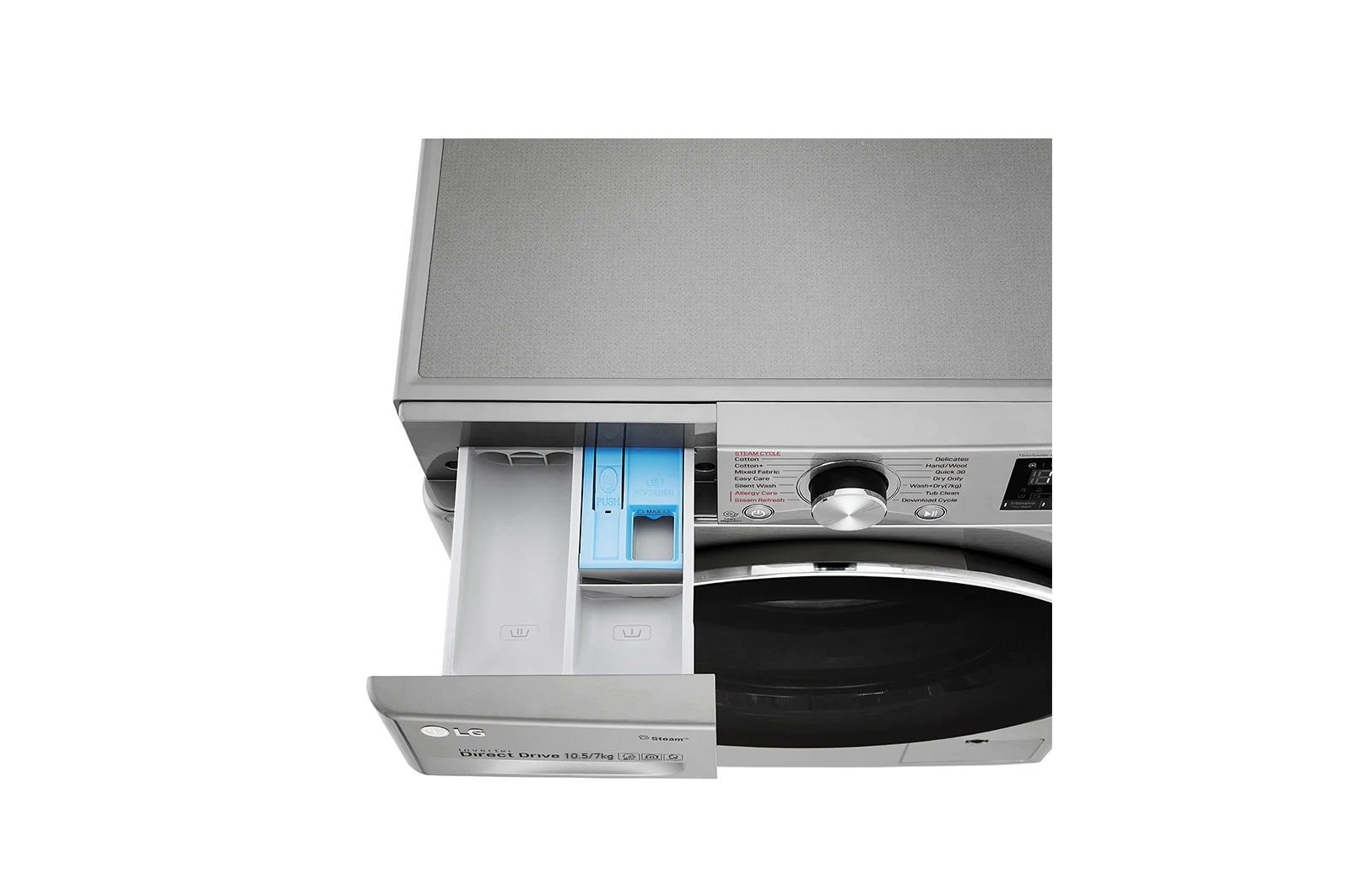 LG Lave-linge et Sèche-linge | 10,5 / 7 Kg| Capacité plus grande | AI DD | Steam | ThinQ, F4V5RGP2T
