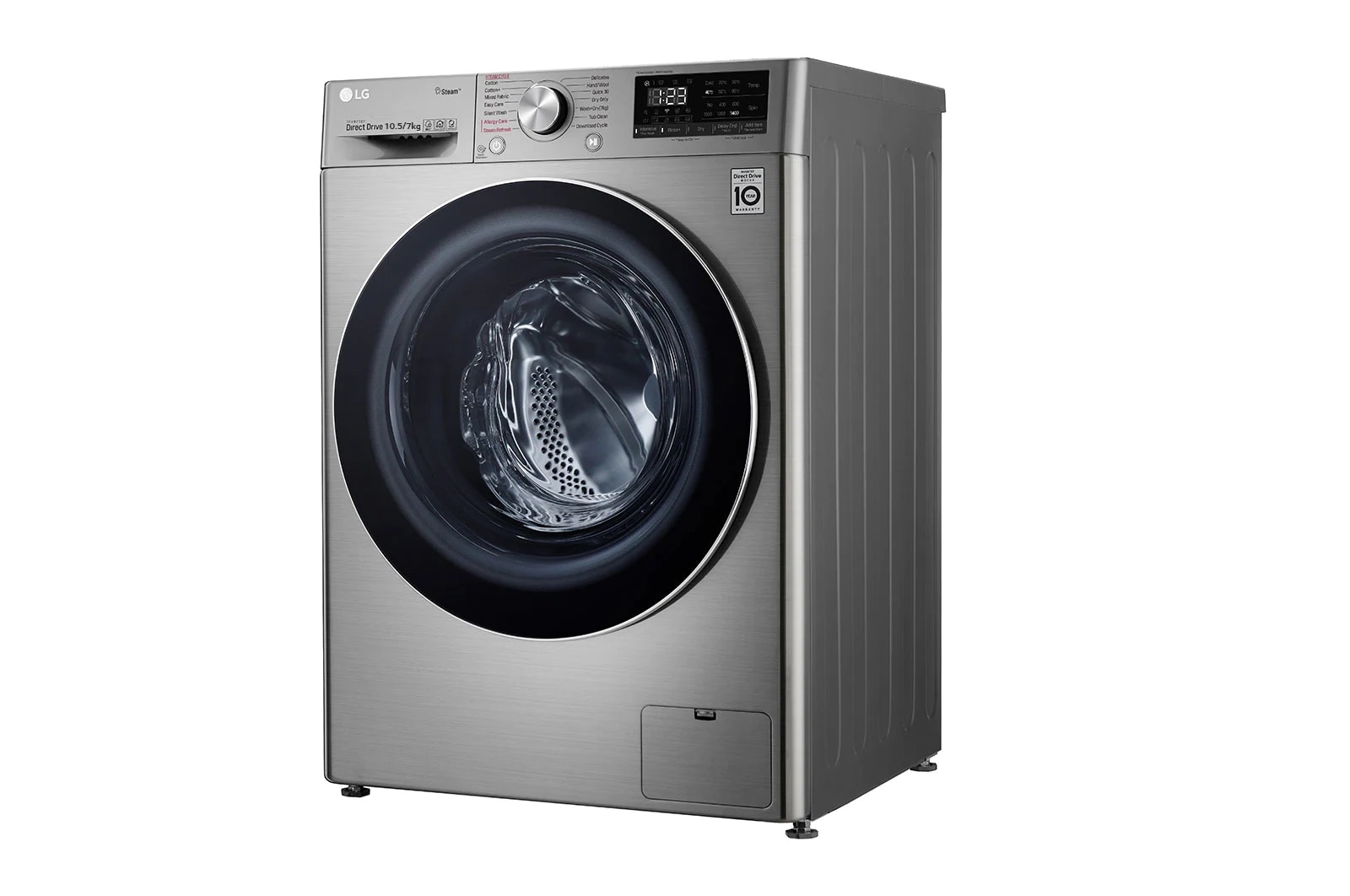 LG Lave-linge et Sèche-linge | 10,5 / 7 Kg| Capacité plus grande | AI DD | Steam | ThinQ, F4V5RGP2T