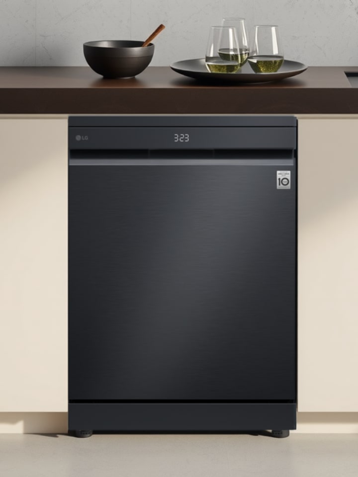 Image de style de vie intérieur présentant le lave-vaisselle en pose libre LG 