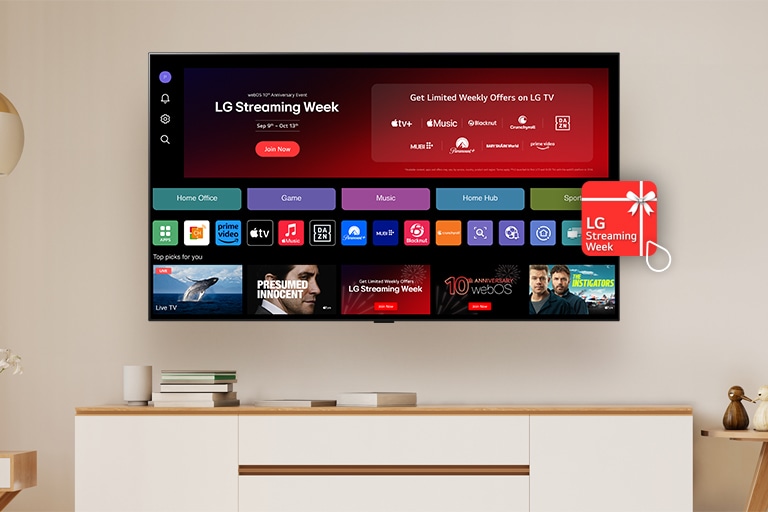 Image de l’application LG Streaming Week sur la LG TV, montrant comment l’obtenir
