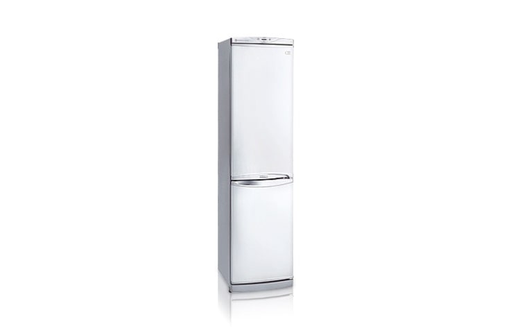Vue de face du Réfrigérateur combiné Design Blanc GR-399SQF